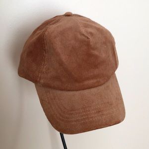New blush pink corduroy baseball cap